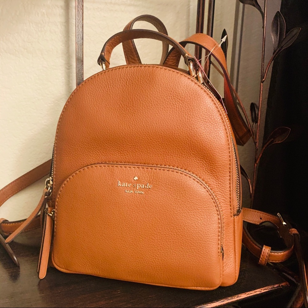 Kate spade medium Jackson backpack ginger leather - Picture 1 of 7